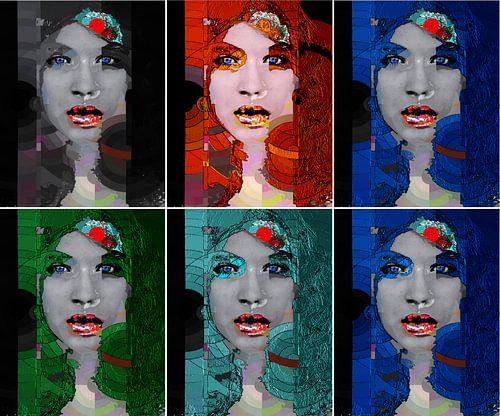 Icon Shift Grid – Porträt – Abstrakte Wandkunst