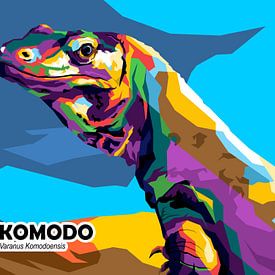 KOMODO en édition limitée Animal dans une superbe affiche pop art sur miru arts