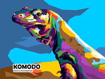 KOMODO en édition limitée Animal dans une superbe affiche pop art sur miru arts