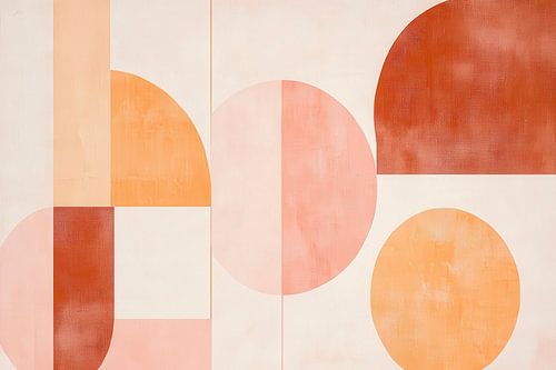 Geometrische abstracte vormen in pastel