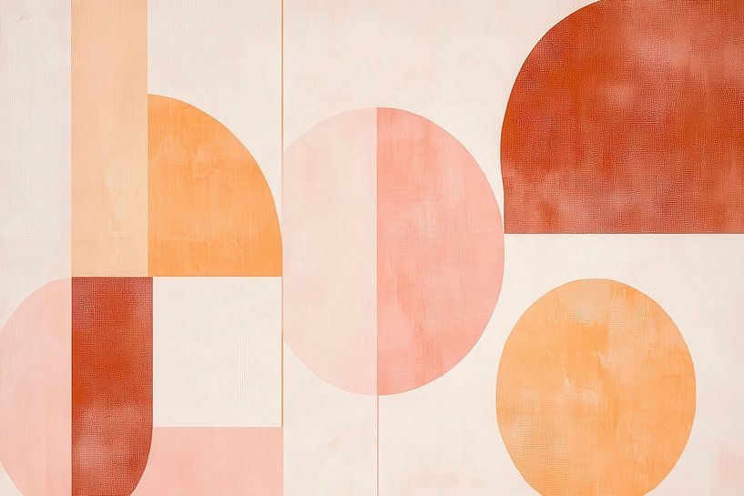 Geometrische abstrakte Formen in Pastell von Poster Art Shop