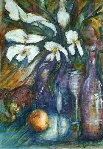 Je t'attends pour le déjeuner. (Peint à la main à l'aquarelle)