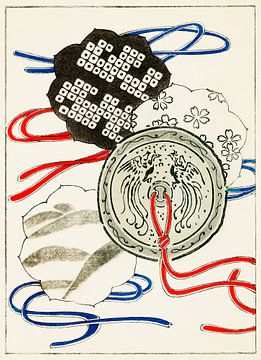 Oriental pendant. Traditional vintage Japanese ukiyo-e by Dina Dankers