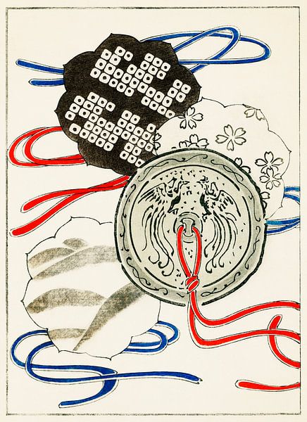 Oriental pendant. Traditional vintage Japanese ukiyo-e by Dina Dankers