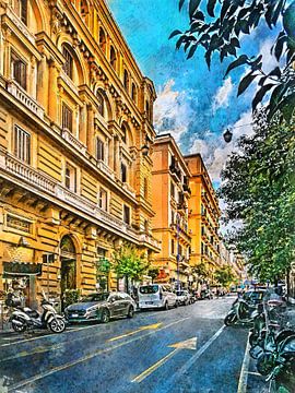 Neapol Napoli Italië stadskunst #Napoli van JBJart Justyna Jaszke