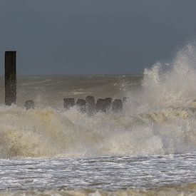 Tempête en mer du Nord sur Peter Leenen