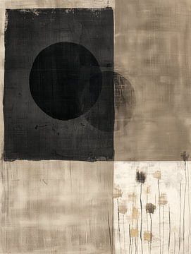 Modern en abstract in aardetinten, Japandi stijl van Japandi Art Studio
