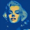 Marilyn Monroe Vintage Water Blauw van Felix von Altersheim thumbnail