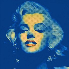 Marilyn Monroe Vintage Water Blue von Felix von Altersheim