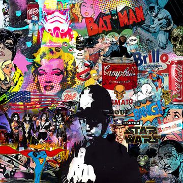 Pop Art Collage van Rene Ladenius Digital Art