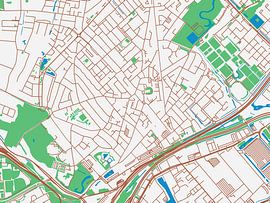 Map of Beverwijk in the style Urban Ivory