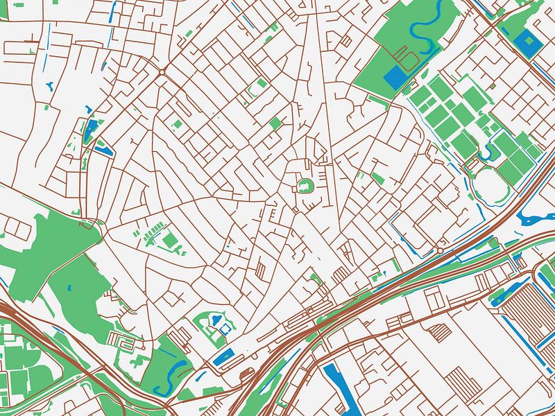 Map of Beverwijk in the style Urban Ivory by De Kaartenwinkel