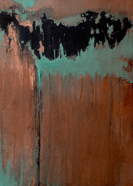 Orange schwarz abstrakt von Ela Szczepaniak