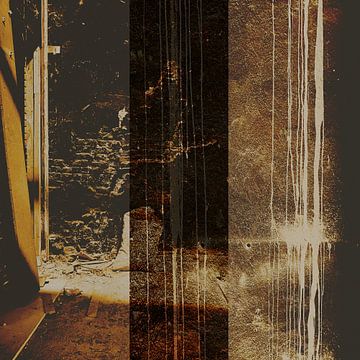 oude muur Tivoli Utrecht abstract collage van Studio Boterkoek