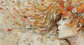 Woman Flowers by Eye catching paintings