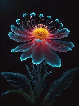 De halo licht effect bloem van Jolique Arte