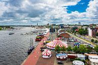 View to the city Rostock, Germany van Rico Ködder thumbnail