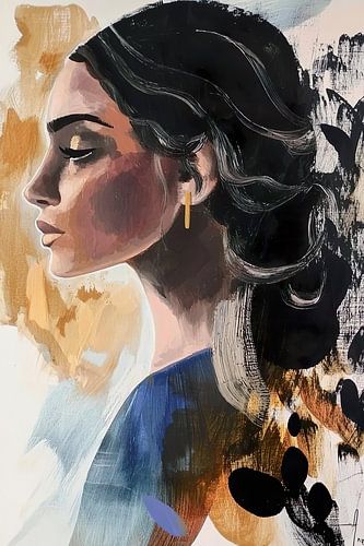 Modern abstract portrait of a woman