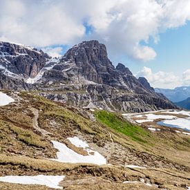 Majestic Three Peaks in South Tyrol - iconic mountain massif of the Dolomites, spectacular in light, shape and alpine landscape by Miriam Schwarzfischer Fotografie