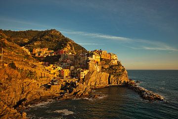 Cinque Terre, Italië | Zonsondergang Manarola van Hanneke Koelewijn - Hackler