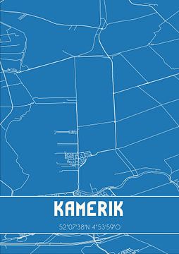 Blaupause | Karte | Kamerik (Utrecht) von Rezona