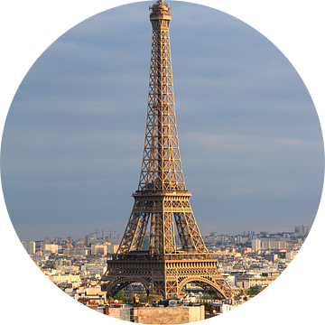 Eiffeltoren closeup van de Arc de Triomphe