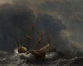 Three Ships in a Gale, Willem van de Velde by Masterful Masters thumbnail