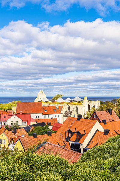 View over the old town centre of Visby on Gotland, Sweden by Rico Ködder