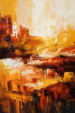 Abstract painting warm landscapes by Imperial Art House