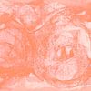 Abstracte wabi-sabi-vormen in wit en oranje van Abstract Minimalist Art
