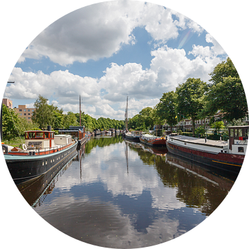 Het Reitdiep in Groningen, Nederland