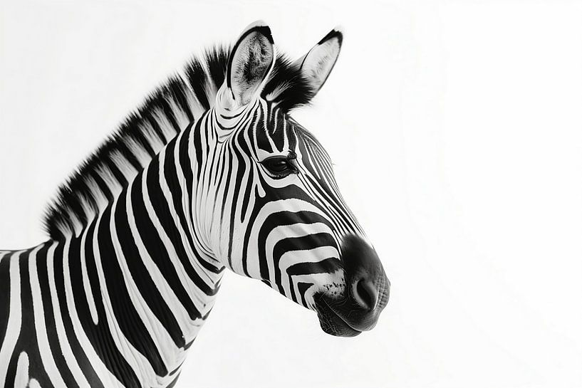 Monochrom Zebra von NJ Midnight Studio