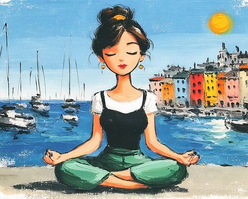 Woman Meditation | Sunshine Meditation by the Sea