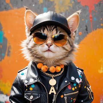 Biker Boss Kitty by Studio Sunny