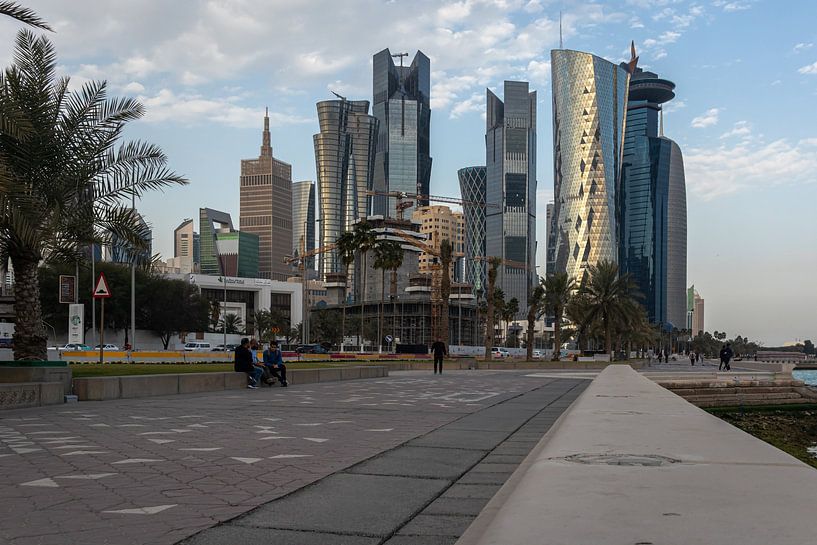 Doha corniche uitzicht bij daglicht van Mohamed Abdelrazek