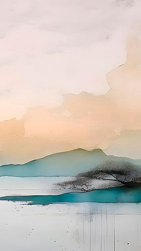 ZEN Kunst:  Drieluik (3): Japans berglandschap