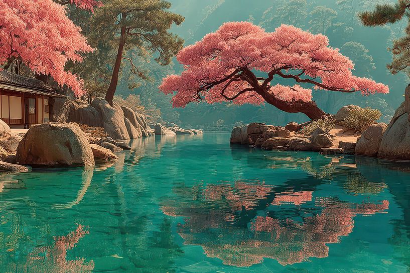 Japanese art painting by Egon Zitter
