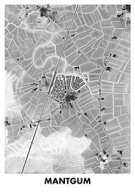 Altitude map Mantgum by STADSKAART