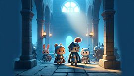 Des gardiens courageux à la lumière des bougies de la crypte