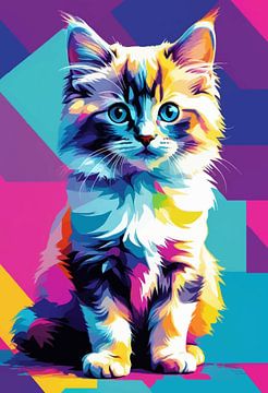 Ragdoll Kat Pop Kunst van MIROKKU