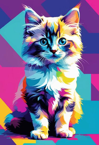 Ragdoll Cat Pop Art by MIROKKU