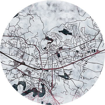 Kaart van Hyères in de stijl 'White Winter' van Maporia