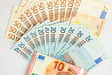 Verschillende euro's biljetten