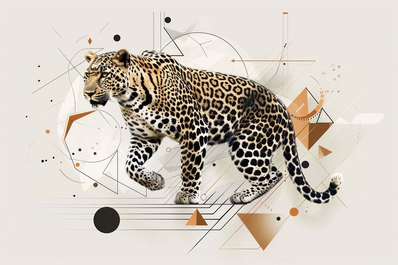 Geometric leopard by Poster Art Shop