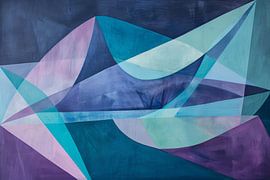 Abstract geometry in blue by Poster Art Shop