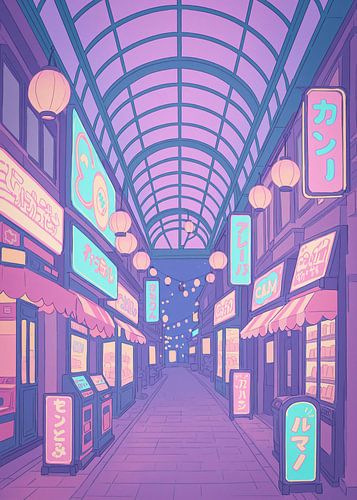 Anime Street Japan Pastel Colors Lofi