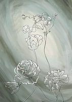 Abstract flowers standing