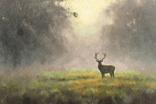 Deer in the Morning Mist