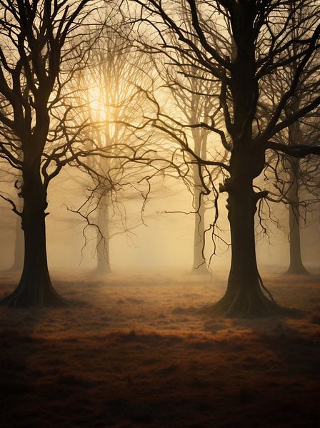 Herbstwald von fernlichtsicht