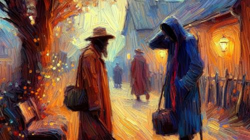 Hallo duisternis mijn oude vriend Ik kom weer met je praten. van Henk van Holten